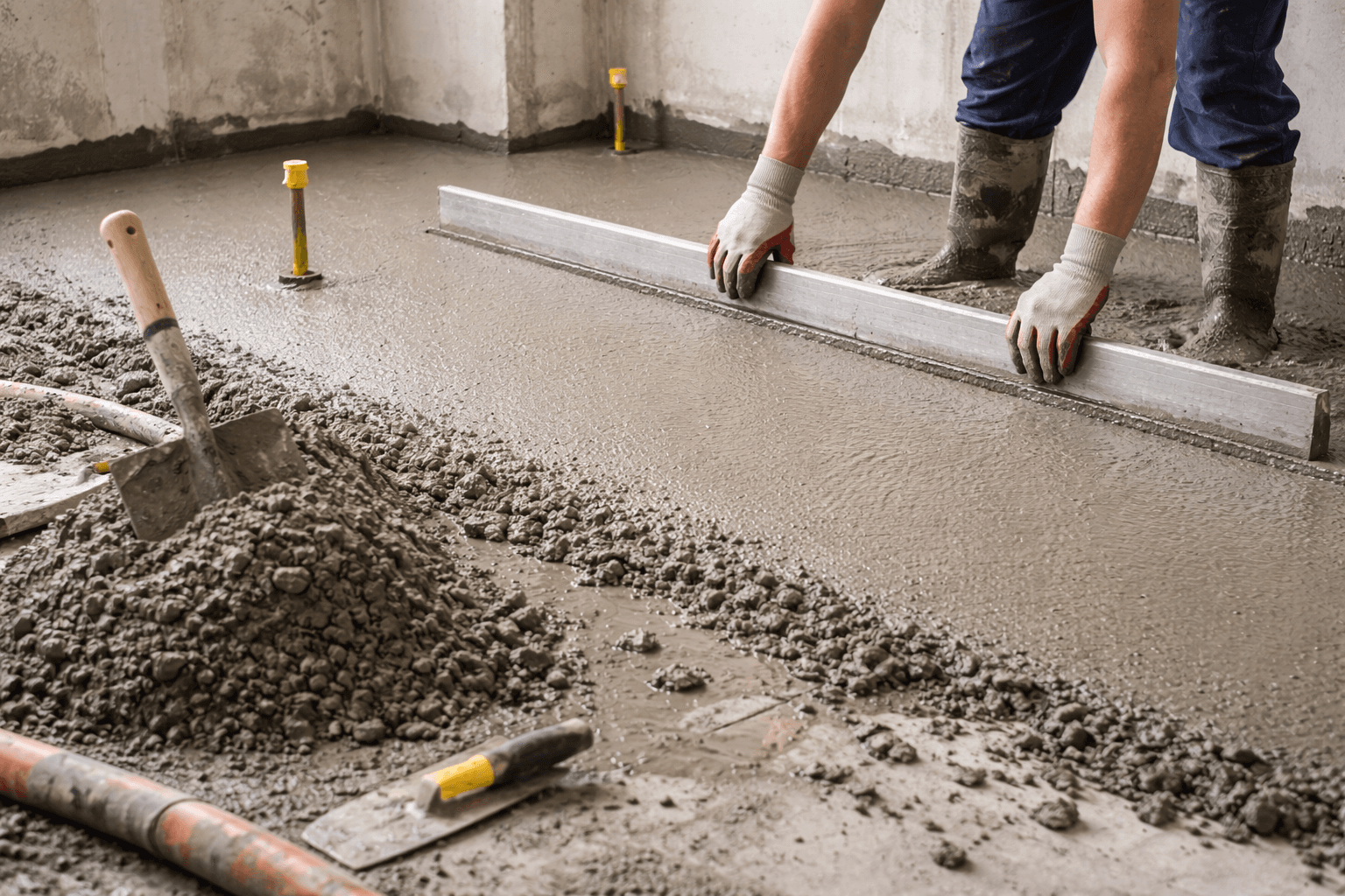 Réalisation de chape professionnel